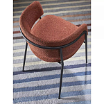 Стул полукруглый мягкий с буклированной обивкой Chair with Boucle Upholstery варинант исполнения - 5 | Loft Concept в Волгограде