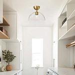 Потолочный светильник с широким полусферическим плафоном из прозрачного стекла Alora Mood варинант исполнения - 5 | Loft Concept в Волгограде