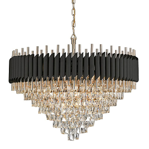 Большая Хрустальная Люстра Waist Черная Матовая 