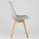 Стул с основой из пластика и мягким сиденьем Arvika Grey варинант исполнения - 3 | Loft Concept в Волгограде