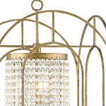 Люстра золотая с внутренним цилиндром из хрустальных бусин Romantic Lantern варинант исполнения - 1 | Loft Concept в Волгограде