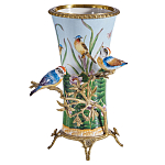 Ваза из фарфора с птицами на бронзовой ветке Garden of Eden варинант исполнения - 1 | Loft Concept в Волгограде