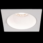 Встраиваемый спот светодиодный квадаратный белого цвета с круглым углублением Ombra Lux  варинант исполнения - 1 | Loft Concept в Волгограде