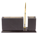 Настольный письменный набор из мрамора с часами и ручкой Marble Accessory варинант исполнения - 3 | Loft Concept в Волгограде