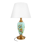 Настольная лампа голубая с изображением птиц Slip Away варинант исполнения - 1 | Loft Concept в Волгограде