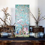 Постер на холсте в стиле шинуазри с изображением сада Chinoiserie Gazebo in the Imperial Garden Poster варинант исполнения - 4 | Loft Concept в Волгограде