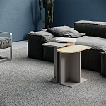 Стол журнальный бежево-серый из 3-х частей со столешницами в виде геометрических элементов MUND SIDE TABLE LIGHT MOCHA варинант исполнения - 1 | Loft Concept в Волгограде