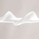 Люстра горизонтальная с волнистым белым плафоном Golden Swirl варинант исполнения - 5 | Loft Concept в Волгограде