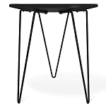 Стол журнальный с круглой столешницей из стекла Gold and Black Marble варинант исполнения - 4 | Loft Concept в Волгограде