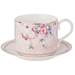 Чайный набор из фарфора с цветочным принтом на 6 персон 12 предметов Flower Porcelain Collection варинант исполнения - 1 | Loft Concept в Волгограде