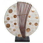 Настольная лампа из перламутра и дерева на подставке Indonesian Round Shell варинант исполнения - 1 | Loft Concept в Волгограде