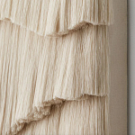 Светло-Бежевое Панно из нитей White Landscape Wall Hanging варинант исполнения - 3 | Loft Concept в Волгограде