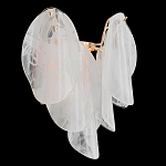 Бра из полупрозрачных овальных лепестков из стекла с металлическим основанием золотого цвета Nazaire Glass Lighting варинант исполнения - 1 | Loft Concept в Волгограде