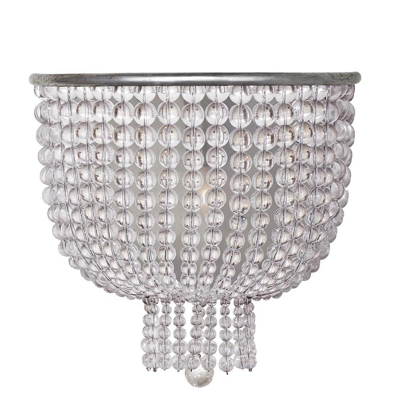 Бра JACQUELINE CLEAR SCONCE Прозрачный Латунь Серебряный Бра JACQUELINE CLEAR SCONCE Прозрачный Латунь Серебряный в Волгограде | Loft Concept