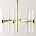 Люстра золотая с 16-ю тонкими цилиндрическими плафонами Shoulders варинант исполнения - 1 | Loft Concept в Волгограде
