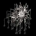 Бра с лучеобразным основанием и подвесками из прозрачного стекла в виде длинных капель Droplet Chandelier варинант исполнения - 12 | Loft Concept в Волгограде