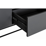 ТВ-тумба цвета графит с  2-мя дверцами и ящиком Strict Lines варинант исполнения - 4 | Loft Concept в Волгограде