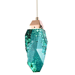 Подвесной светильник Soar Hanging Lamp Brass Emerald Изумрудный варинант исполнения - 1 | Loft Concept в Волгограде