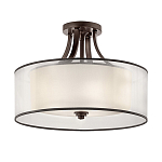 Потолочный светильник с двойным цилиндрическим плафоном из белого стекла и прозрачной органзы Kichler варинант исполнения - 17 | Loft Concept в Волгограде