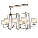 Люстра прямоугольной формы с 8-ю цилиндрическими плафонами из стекла Laurent варинант исполнения - 2 | Loft Concept в Волгограде
