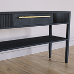 Дизайнерская Консоль с полкой и ящиком Primo Черный дуб варинант исполнения - 3 | Loft Concept в Волгограде