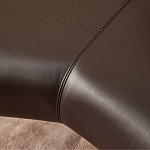 Кушетка с деревянным каркасом и сиденьем из коричневой натуральной кожи Moon Walnut Furniture варинант исполнения - 2 | Loft Concept в Волгограде