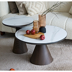 Столик журнальный круглый на конусовидном металлическом основании Sustainability варинант исполнения - 2 | Loft Concept в Волгограде