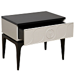 Тумбочка прикроватная с ящиком черно-серого цвета Noble Nightstand варинант исполнения - 2 | Loft Concept в Волгограде