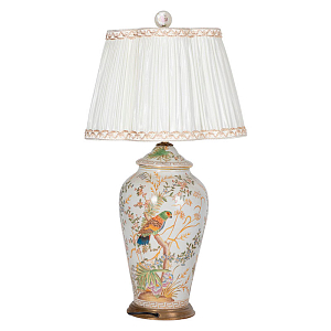 Настольная лампа фарфоровый с принтом попугай Parrot