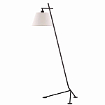 Торшер с черным наклонным корпусом и конусовидным абажуром Black Tripod варинант исполнения - 4 | Loft Concept в Волгограде