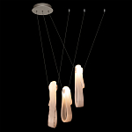 Подвесной светильник белого цвета с 3-мя изогнутыми плафонами Flow Loop варинант исполнения - 3 | Loft Concept в Волгограде