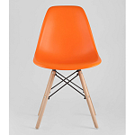 Пластиковый стул на ножках из массива бука Eames Orange варинант исполнения - 4 | Loft Concept в Волгограде