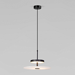 Светодиодный подвесной светильник черный с мраморным рассеивателем варинант исполнения - 1 | Loft Concept в Волгограде