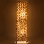 Торшер из перламутра на металлическом каркасе Indonesian Tower 3 варинант исполнения - 4 | Loft Concept в Волгограде