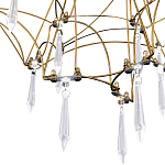 Потолочный светильник с тонкой металлической конструкцией цвета золото Quasar варинант исполнения - 4 | Loft Concept в Волгограде