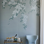 Обои ручная роспись Jasmine Standard colourway on Wood Ash slub silk варинант исполнения - 2 | Loft Concept в Волгограде