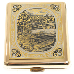 Портсигар на 20 сигарет с гравировкой природы в подарочной коробке Metal Cigarettes Cases варинант исполнения - 1 | Loft Concept в Волгограде