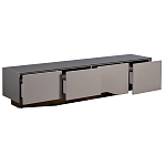 Тумба под телевизор со стеклянной столешницей и с выдвижными ящиками Minimalist Accent варинант исполнения - 2 | Loft Concept в Волгограде