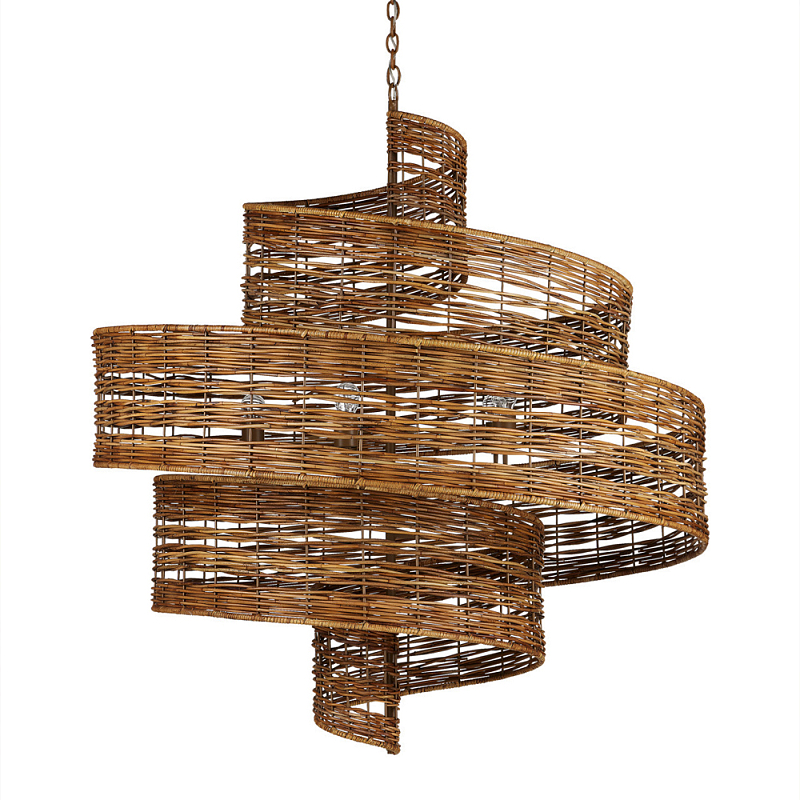 Люстра фактурная в виде спирали Enveloping Art Коричневый в Волгограде | Loft Concept 