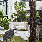 Диван садовый с плетеными ремешками и спинкой  Kleo варинант исполнения - 8 | Loft Concept в Волгограде