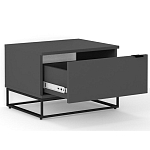 Тумба прикроватная цвета графит с ящиками Strict Lines варинант исполнения - 3 | Loft Concept в Волгограде