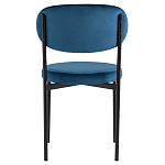 Стул с круглым сиденьем на металлическом основании ALFIE CHAIR Blue варинант исполнения - 3 | Loft Concept в Волгограде