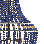 Люстра каплевидной формы декорированная синими и золотыми бусинами Blue Beads варинант исполнения - 1 | Loft Concept в Волгограде