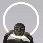 Торшер черная статуэтка Statue In The Clouds Floor Lamp варинант исполнения - 3 | Loft Concept в Волгограде