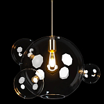 Подвесной светильник со стеклянными плафоном в виде шара и золотыми деталями & Coombes варинант исполнения - 3 | Loft Concept в Волгограде