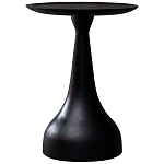 Приставной круглый столик из массива акации Veras Black Side Table варинант исполнения - 1 | Loft Concept в Волгограде