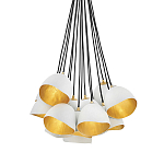 Люстра с 15-ю белыми  плафонами с золотой внутренней поверхностью Hinkley варинант исполнения - 1 | Loft Concept в Волгограде