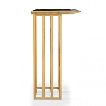 Консоль с чёрной столешницей и золотым фигурным основанием Cosmo варинант исполнения - 3 | Loft Concept в Волгограде