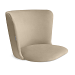 Барный стул со спинкой на 4-х коричневых ножках Бежевый Велюр Ava Charm варинант исполнения - 2 | Loft Concept в Волгограде