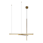 Люстра с 3-мя  пересекающимися цилиндрическими плафонами на тонких тросах Trumpet tube варинант исполнения - 6 | Loft Concept в Волгограде